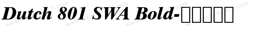 Dutch 801 SWA Bold字体转换